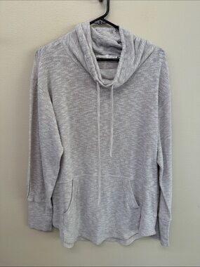 Prana Light Gray Women's Cozy Cowl Neck Pullover Hoodie